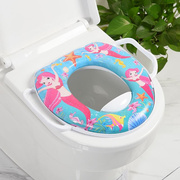 马放桶上的儿童坐便器如厕所，盖板大人马桶圈软垫卫生间亲子母座垫