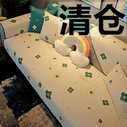 全棉沙发垫四季简约布艺现代组合实木坐垫子，通用防滑冬季沙发套巾