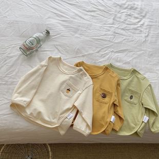 婴幼儿长袖T恤春秋男女童女宝宝洋气圆领上衣韩版儿童打底长衫