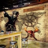 海盗船壁纸航海装饰壁画海洋风格主题餐厅酒吧加勒比海盗背景墙纸