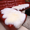 澳洲羊毛沙发坐垫整张羊皮，垫子欧式真皮加厚防滑飘窗垫长毛绒白色