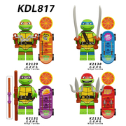 兼容乐高忍者神龟达芬奇开朗基罗拉斐尔积木人仔拼装玩具KDL817