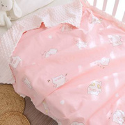 婴儿豆豆毯纯棉新生儿宝宝安抚毯春夏空调被幼儿园毛毯子儿童盖毯