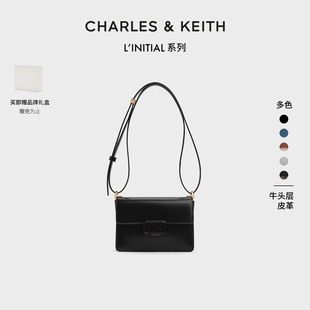 CHARLES&KEITH24春SL2-20271321牛皮单肩斜挎信封包小方包女