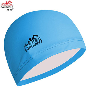 搏路pu涂层男女专业8游泳帽防水不勒头舒适游泳装备