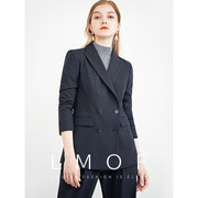LMOF领美欧范藏蓝色正装女套装工作服职业气质高级感西装外套