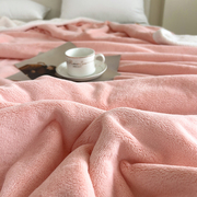 冬天季双层加厚毛毯子空调盖毯珊瑚绒毛绒小被子床上用办公室午休