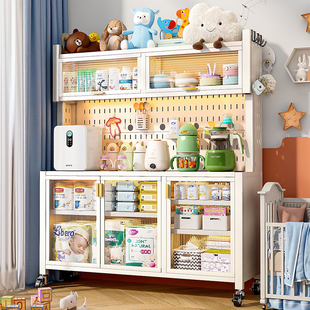 婴儿收纳柜落地多层家用儿童玩具储物柜客厅靠墙宝宝衣服零食置物