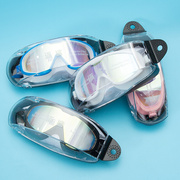 泳镜防水防雾高清男女士，潜水大框电镀，平光游泳眼镜硅胶泳帽套