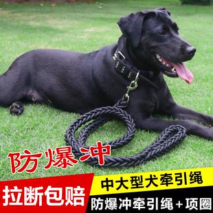 狗狗牵引绳大中型犬遛狗，绳子金毛拉布拉多德牧狗，链子项圈宠物用品