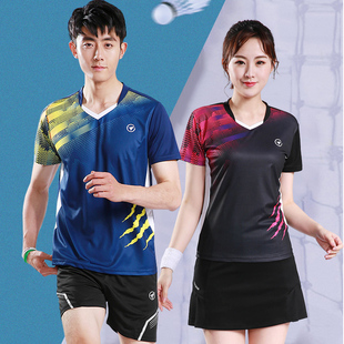 羽毛球服套装，速干女短袖排球网球乒乓，球衣男款夏季运动服定制