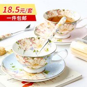 欧式骨瓷咖啡杯套装下午茶具高档精致陶瓷，英式红茶杯碟套装家用女
