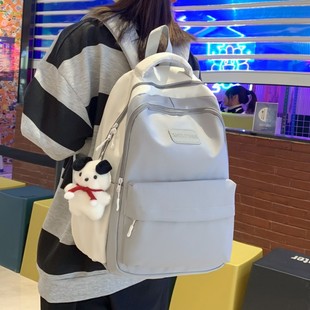 书包初中女生清新可爱背包大容量日韩休闲高中学生，旅行电脑双肩包