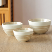 日本进口圆碗午柔系列家用陶瓷日式面碗简约创意波点饭碗小汤碗
