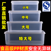 保鲜盒透明塑料长方形冰箱专用盒子，冷藏密封食品级收纳盒商用带盖