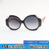 配近视度数板材珍珠女士款墨镜CH5281黑框红腿优雅太阳眼镜