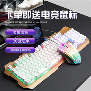 键盘鼠标一套电竞机械手感游戏套装台式机通用电脑有线键鼠发光