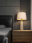 全铜水晶台灯现代简约卧室床头灯创意酒店大台灯时尚客厅装饰台灯