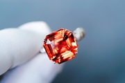 天然红碧玺戒指，18k金钻石镶嵌，主石尺寸13.3mm，12.8ct