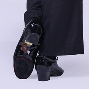 专业男士亮皮拉丁舞鞋进口漆皮，两点底贝蒂舞鞋，419国标舞鞋软底鞋