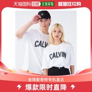 日本直邮CK Calvin Klein 男女同款校园风格印花T恤 休闲时尚宽松