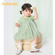 巴拉巴拉女婴童连衣裙夏装复古国风甜美裙子时尚洋气公主裙
