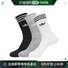 韩国直邮Adidas 单色 宽腿袜 运动 袜子 长腰 3双 包装 HC9558