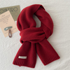 过年红色新年100%羊毛，围巾女冬季圣诞羊绒，针织毛线韩百搭加厚保暖