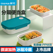 茶花饭盒微波炉加热带饭，餐盒食品级密封盒，便当盒食品收纳盒保鲜盒