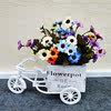 木制三轮车插花装饰三轮车造型，创意木花盆摆放花艺，插花套装