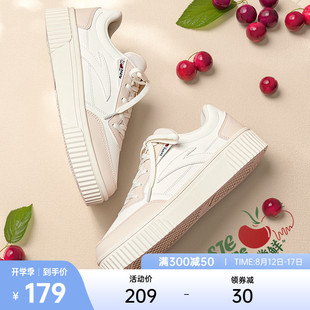 安踏饼干鞋樱桃丨小白，鞋女鞋2023白色，板鞋厚底休闲鞋子运动鞋