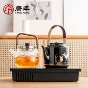 煮茶烧水一体机套装家用玻璃，花草烧茶壶，全自动上水泡茶专用蒸茶壶