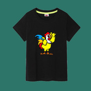 卡通属鸡可爱小动物小鸡短袖T恤纪念衫衣服公鸡班服儿童印字纯棉