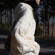 韩国麻花粗针拉链外套2023套装毛衣休闲显瘦针织衫上衣