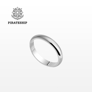 海盗船银饰925银戒指时尚情侣对戒男简约个性定制戒指女刻字指环