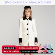Nana Jacqueline黑白拼色翻袖修身西装外套CHENSHOP设计师品牌