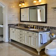 美式双盆浴室柜实木橡木，洗手台洗脸盆现代卫浴柜，卫生间洗漱台组合