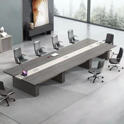 办公家具会议桌 现代简约洽谈会客长条桌椅组合长方形接待会议桌