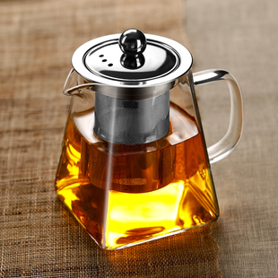 茶壶家用过滤泡茶壶加厚玻璃，耐高温花茶壶红茶泡茶器功夫茶具套装