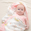 迪尼豆豆婴儿浴巾纯棉纱布新生，儿童洗澡毛巾，盖被宝宝全棉超柔吸水