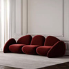 北欧简约现代丝绒三人位设计师个性创意螃蟹异形客厅别墅直排沙发