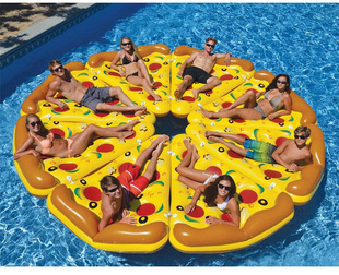 海上浮板披萨浮排游泳气垫床水上魔毯漂浮垫充气漂浮床浮台浮毯