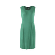靓诺LIANGNUO绿色无袖圆领长裙拉链渐变高档时尚连衣裙LL18260B