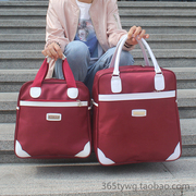 女手提旅行包轻便简约小容量，行李包袋单肩旅游健身包背面(包背面)可套拉杆