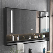 智能浴室镜柜挂墙式带背光灯，防雾卫生间镜子，置物架单独收纳一体柜