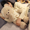 可爱围兜小熊玩偶睡觉抱枕，公仔棕色女孩，娃娃毛绒玩具大号儿童礼物