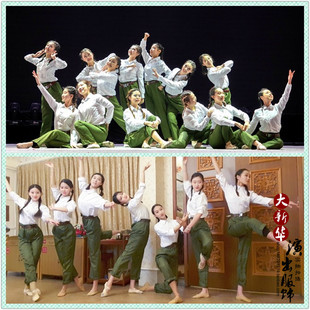 芳华舞蹈表演服怀旧知青男女，70年代红卫兵军装，朗诵红歌合唱演出服