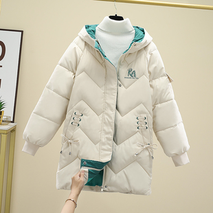 羽绒棉服女中长款冬季2023年宽松百搭小个子加厚棉衣棉袄外套