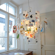 2021年客厅吊灯法式艺术，简约创意diy相册，卡片卧室灯具