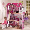 欧美木质娃娃屋儿童公主，屋城堡玩具屋女孩，大型别墅房子玩具房礼物